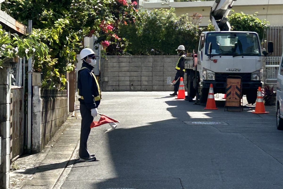生活道路での歩行者誘導